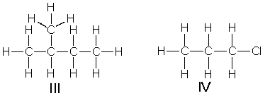 Which of the following compounds have the lowest boiling point?     A)  I B)  II C)  III D)  IV E)  II and IV