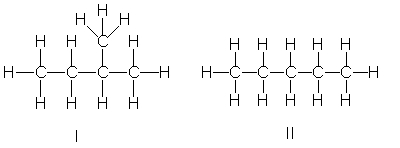 Rank the following compounds in decreasing order of boiling point.     A)  III > I > IV > II B)  II > I > IV > III C)  III > I > II > IV D)  IV > II > I > III E)  I > III > II > IV