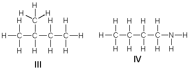 Rank the following compounds in decreasing order of boiling point.     A)  III > I > IV > II B)  II > IV > I > III C)  III > I > II > IV D)  IV > II > I > III E)  I > III > II > IV
