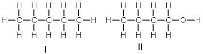 Which of the following compounds is most soluble in water?     A)  I B)  II C)  III D)  IV E)  II and III