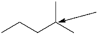How many hydrogen atoms are connected to the indicated carbon atom?   A)  one B)  two C)  three D)  four E)  none