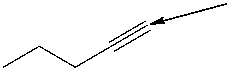 How many hydrogen atoms are connected to the indicated carbon atom?   A)  one B)  two C)  three D)  four E)  none