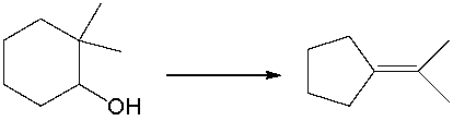 For the following equation, how many hydrogen atoms are added or lost?   A)  added one B)  added two C)  lost one D)  lost two E)  no change