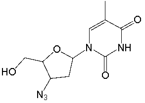 AZT, used in the treatment of AIDS, has the following structure. What is the molecular formula for AZT?  