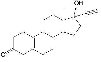 Norethynodrel, a component of the first combined oral contraceptive, has the following structure. Identify the functional groups in Norethynodrel.  