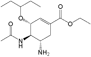 Tamiflu<sup></sup>, the most effective antiviral drug used to treat avian influenza, has the following structure. Identify the functional groups in Tamiflu<sup></sup>.  