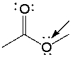 What is the formal charge on the indicated oxygen atom in the following compound?   A)  +1 B)  +2 C)  -1 D)  -2 E)  0