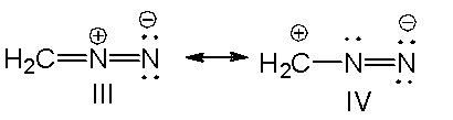 Which of the following is the most significant resonance structure?     A)  I B)  II C)  III D)  IV E)  None of these