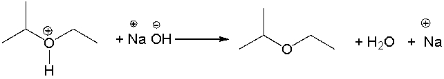 Identify the acid and the base and provide a curved arrow mechanism for the following reaction.  