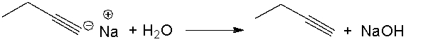 Identify the acid and the base and provide a curved arrow mechanism for the following reaction.  