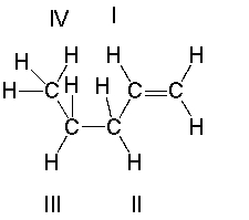 Which of the indicated protons is most acidic?   A)  I B)  II C)  III D)  IV
