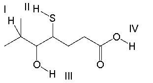 Which of the indicated protons is most acidic?   A)  I B)  II C)  III D)  IV E)  All of these