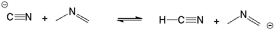 For the following acid-base reaction, predict which side of the equilibrium is favored.   A)  favor right side B)  favor left side C)  neither