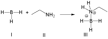 For the following reaction, identify the Lewis base.   A)  I B)  II C)  III D)  None of these