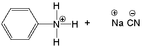 For the following reaction identify the acid and the base and predict the products. Draw the curved arrow mechanism for the formation of products and predict the direction of the equilibrium.  
