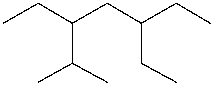 What is the IUPAC name of the following compound?   A)  3-isopropyl-5-ethylheptane B)  2-methyl-3-ethyl-5-ethylheptane C)  3,5-diethyl-2-methylheptane D)  2-methyl-3,5-diethylheptane