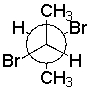 Which of the following is a wedge and dash structure for the following Newman projection?     A)  I B)  II C)  III D)  IV