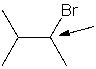 Draw an energy diagram for rotation around the indicated bond of the following compound.  