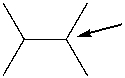 Which of the following is the lowest energy conformer of the following compound looking down the indicated bond?     A)  I B)  II C)  III D)  IV