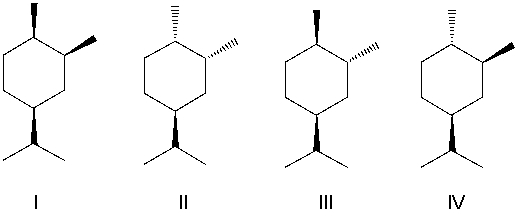 Which of the following is the most stable isomer?   A)  I B)  II C)  III D)  IV