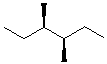 Draw in the plane of symmetry in the following compound.  