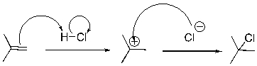 Identify the sequence of curved arrows (electron movement)  in the steps of the following reaction.   A)  proton transfer, proton transfer B)  proton transfer, loss of leaving group C)  nucleophilic attack, proton transfer D)  proton transfer, nucleophilic attack