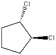 What is the IUPAC name for the following compound?   A)  1,2-bromocyclopentane B)  (1R, 2S) -1,2-dibromocyclopentane C)  (1S, 2S) -1,2-dibromocyclopentane D)  (1S, 2R) -1,2-dibromocyclopentane E)  (1R, 2R) -1,2-dibromocyclopentane