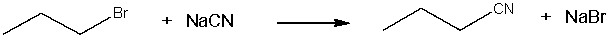Which of the following is the rate equation for the following S<sub>N</sub>2 reaction?   A)  Rate = k[1-bromopropane] B)  Rate = k[NaCN] C)  Rate = k[1-bromopropane] [NaCN] D)  Rate = k[1-bromopropane]<sup>2</sup> E)  Rate = k[1-bromopropane]<sup>2 </sup>[NaCN]<sup>2</sup>