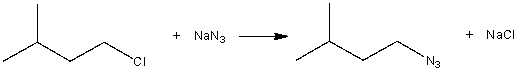 Consider the following S<sub>N</sub>2 reaction,   Assuming no other changes, what is the effect on the rate, if the concentration of both 1-chloro-3-methylbutane and NaN<sub>3 </sub>is doubled? A)  No effect B)  It would double the rate C)  It would triple the rate D)  It would increase four times E)  It would reduce by half