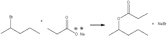 Consider the following S<sub>N</sub>2 reaction,   Assuming no other changes, what is the effect on the rate, if the concentration of 2-bromopentane is doubled and the concentration of CH<sub>3</sub>CH<sub>2</sub>COONa is halved? A)  No effect B)  It would double the rate C)  It would triple the rate D)  It would increase four times E)  It would reduce by half