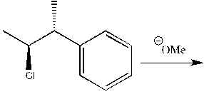 What is the product of the following elimination?  
