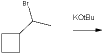 Draw the mechanism and product for the following elimination.  