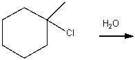 Which of the following is the rate equation for the following S<sub>N</sub>1 reaction?   A)  Rate = k[H<sub>2</sub>O] B)  Rate = k[1-chloro-1-methylcyclohexane] [H<sub>2</sub>O] C)  Rate = k[chloride ion] D)  Rate = k[1-chloro-1-methylcyclohexane]