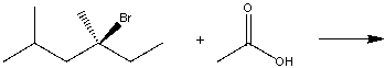 Predict the major product for the following S<sub>N</sub>1 reaction.     A)  I B)  II C)  Both I & III D)  Both II & IV E)  None of these