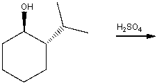 Draw the mechanism and product for the following elimination, without using rearrangement.  