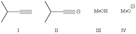 Which of the following is the strongest nucleophile?   A)  I B)  II C)  III D)  IV