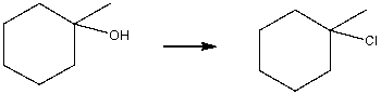 Provide the reagents necessary to carry out the following conversion.   A)  NaCl in water B)  NaCl in ether C)  HCl in water D)  TsCl/pyridine followed by NaCl
