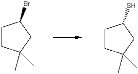 Provide the reagents necessary to carry out the following conversion.   A)  H<sub>2</sub>S in water B)  H<sub>2</sub>S in DMSO C)  NaSH in water D)  NaSH in DMSO