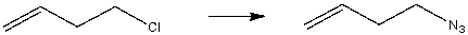 Provide the reagents necessary to carry out the following conversion.   A)  HN<sub>3</sub> in water B)  HN<sub>3</sub> in acetonitrile C)  NaN<sub>3</sub> in water D)  NaN<sub>3</sub> in acetonitrile