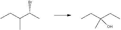 Provide the reagents necessary to carry out the following conversion.   A)  NaOH in water B)  NaOH in ether C)  H<sub>2</sub>O D)  CH<sub>3</sub>OH