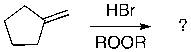 What is the expected major product of the following reaction?     A)  I B)  II C)  III D)  IV E)  V