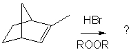 What is the expected major product for the following reaction?     A)  I B)  II C)  III D)  IV E)  V