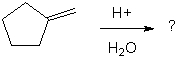 Give the expected major product of the following reaction.     A)  I B)  II C)  III D)  IV E)  V