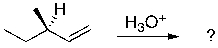The synthesis shown below generates an achiral product from a chiral starting material. Provide the structure of the expected product and a mechanism explaining the synthesis. Briefly explain why the product formed is achiral.  