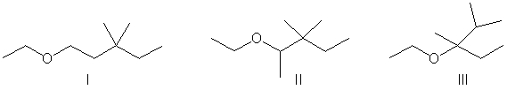 What is the expected major product for the following reaction?       A)  I B)  II C)  III D)  IV E)  V