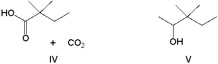 What is the expected major product for the following reaction?       A)  I B)  II C)  III D)  IV E)  V