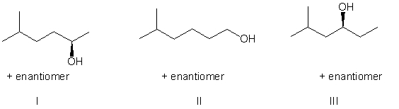 What is (are)  the expected major product(s)  for the following reaction sequence?     A)  I B)  II C)  III D)  I and II E)  I and III