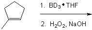 What is the expected major product for the following reaction sequence?     A)  I B)  II C)  III D)  IV E)  V