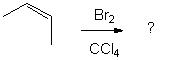 Which of the statements is most correct regarding the products expected from the halogenation reaction shown below?     A)  Equal amounts of I and II are produced. B)  Equal amounts of III and IV are produced. C)  Equal amounts of I and IV are produced. D)  Equal amounts of II and III are produced. E)  Equal amounts of I and III are produced.