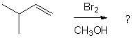 What is the expected major product for the following reaction?     A)  I B)  II C)  III D)  IV E)  V